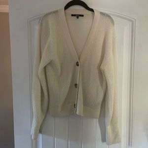 Quince Baby Alpaca Wool Cream Cardigan